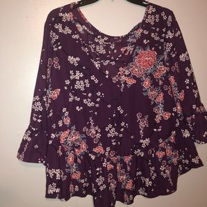 Blouse with Bell Sleeves